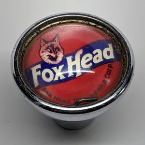BALL TAP KNOB HANDLE FOX HEAD BEER WAUKESHA WISCONSIN (VIDRIO PRODUCTS)