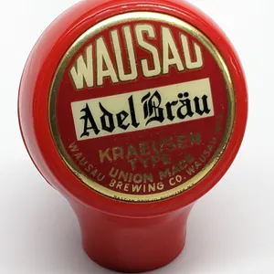 BALL TAP KNOB HANDLE UNION MADE KRAUSEN TYPE ADEL BRAU BEER WAUSAU WISCONSIN (BASTIAN BROS)