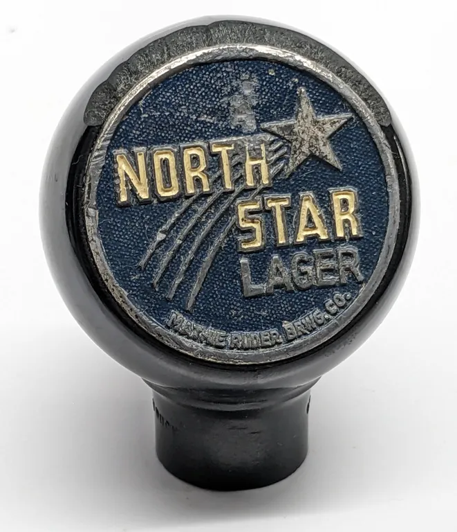BALL TAP KNOB HANDLE MATHIE RUDER NORTH STAR LAGER BEER WAUSAU WISCONSIN (GREEN DUCK)