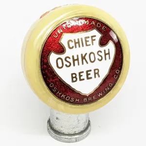 BALL TAP KNOB HANDLE CHIEF OSHKOSH BEER WISCONSIN (GEN PRODUCTS)