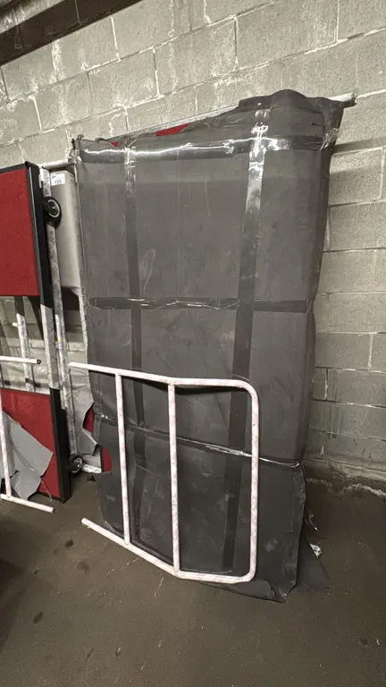 METAL FRAMED MOBILE TABLE CART