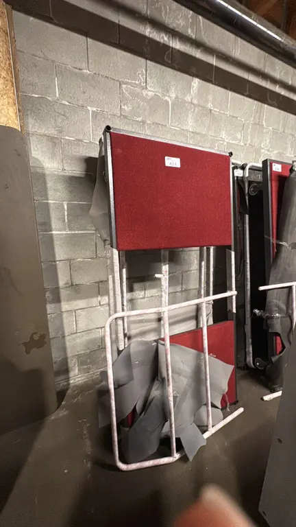 METAL FRAMED MOBILE TABLE CART