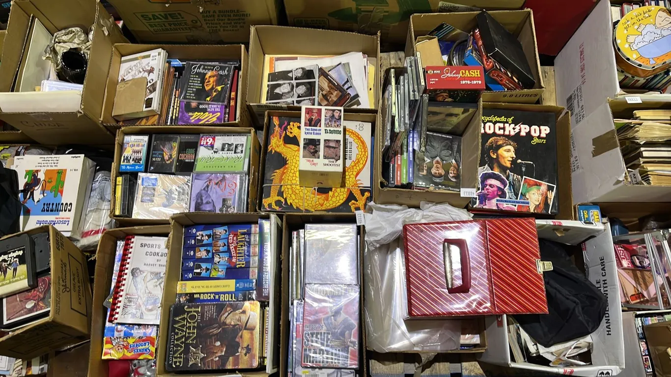 PALLET OF ASSORTED CDS, DVDS, VHS TAPES AND MORE