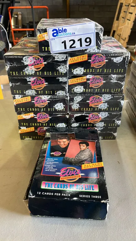 12 BOXES OF VINTAGE ELVIS "THE CARDS OF HIS LIFE" COLLECTOR CARDS: 11 BOXES ARE SEALED