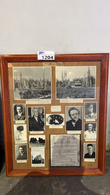 FRAMED INFORMATIONAL DISPLAY: THE PIONEER HISTORY OF THE WHITESIDE HOMESTEAD, THE CORNER OF THE OLD