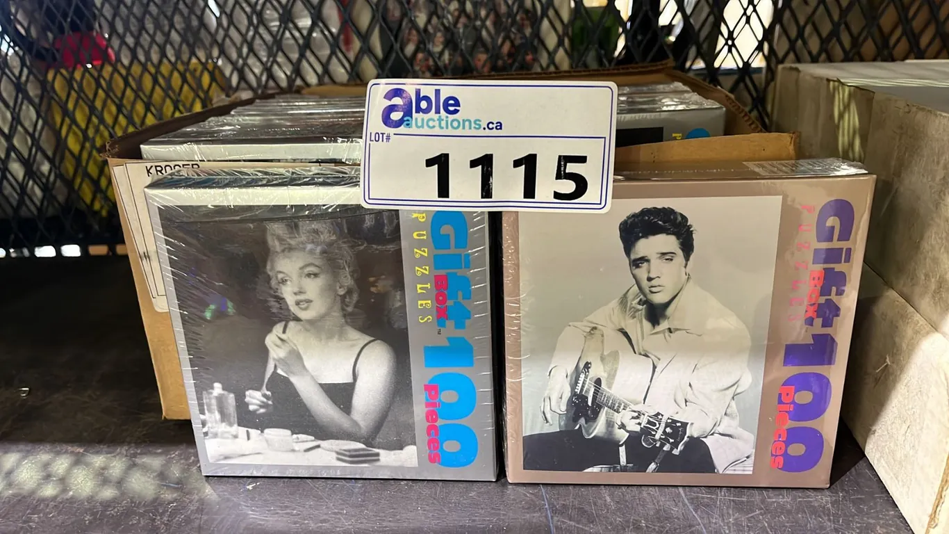 *NEW IN BOX* GIFT BOX 100PCS ELVIS AND MARILYN MONROE PUZZLES
