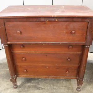 Wood Chest of Drawers on Casters