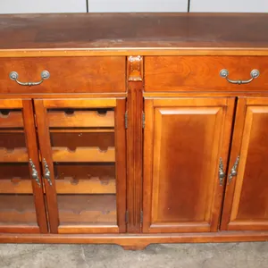 Wood Buffet Sideboard with Wine Storage Cabinet