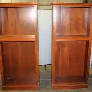 Wooden Bookcases with Movable Shelves