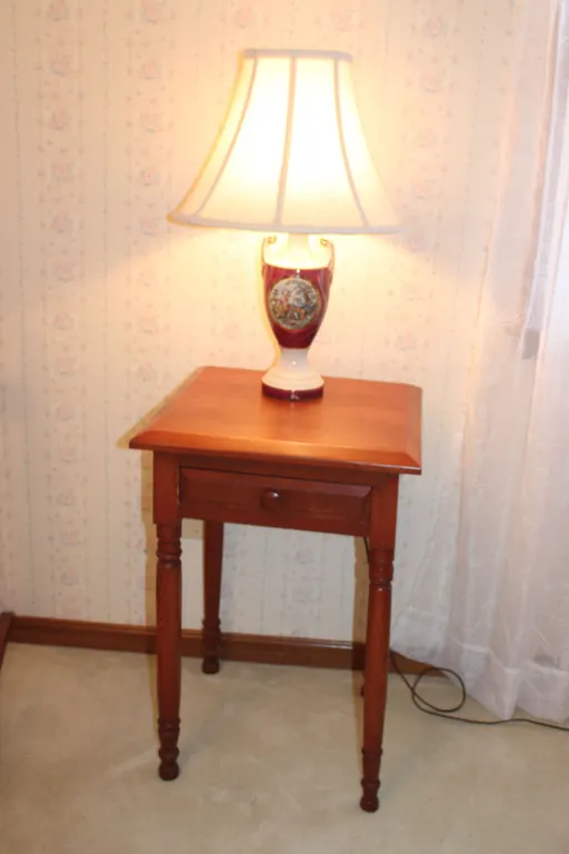 Nightstand and Lamp