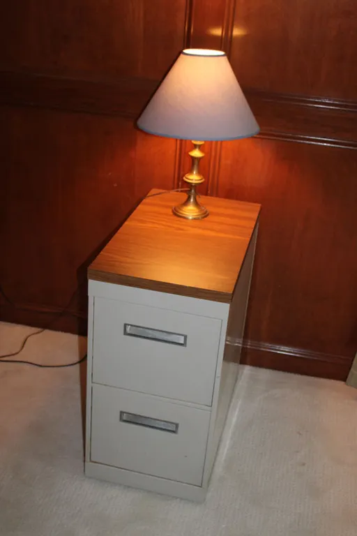 Filing Cabinet and Lamp