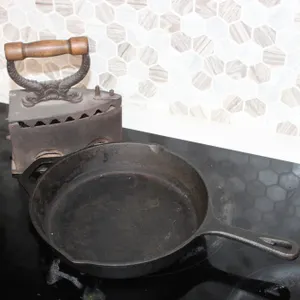Cast Iron Skillet and Iron