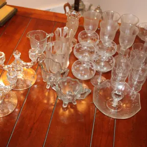 Etched Glassware & Serving Pieces