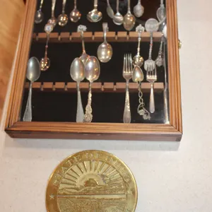 Souvenir Spoons & State of Ohio Seal Trivet