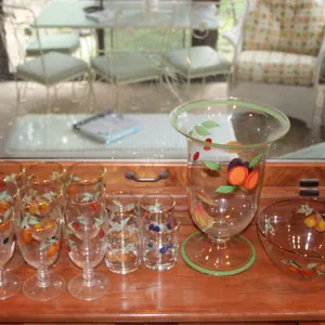 Fruit Pattern Glassware Set