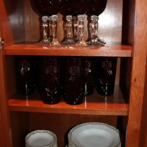 Ruby Glassware & Italian Avon China