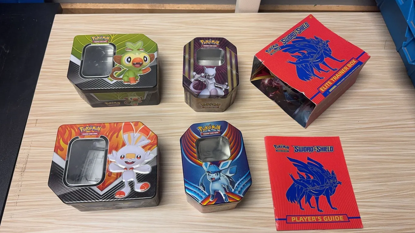 Empty Metal Pokemon Tins