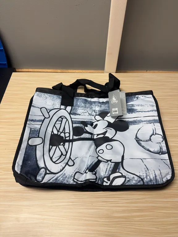 Disney Store Mickey Mouse Steamboat Willie Large Tote Bag 20”X15”X6”
