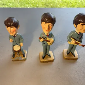 Three Beatles Bobble Heads Vintage
