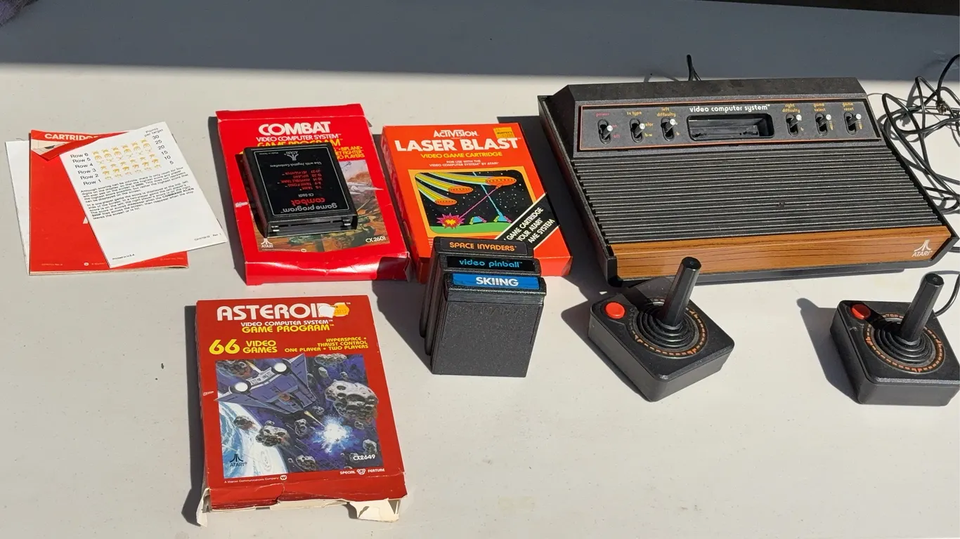 Atari Console and Six Games
