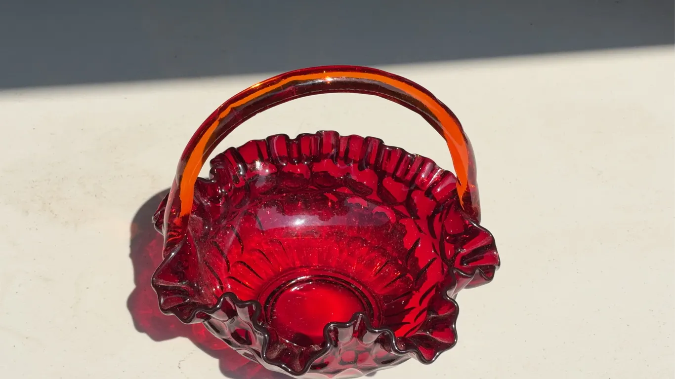 Fenton Ruby, Red Basket