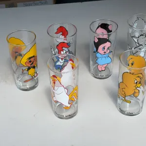Six Pepsi Character Glasses