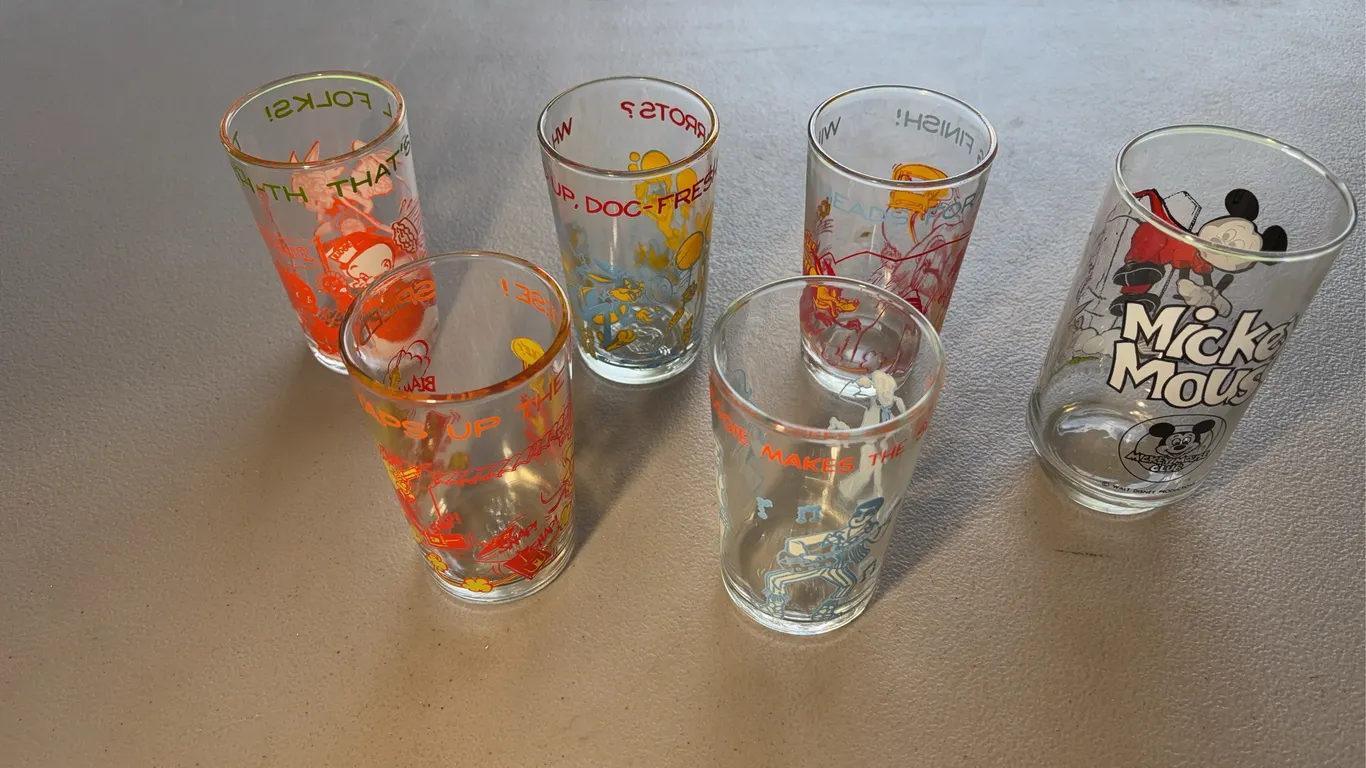 Six Smaller Character Glasses