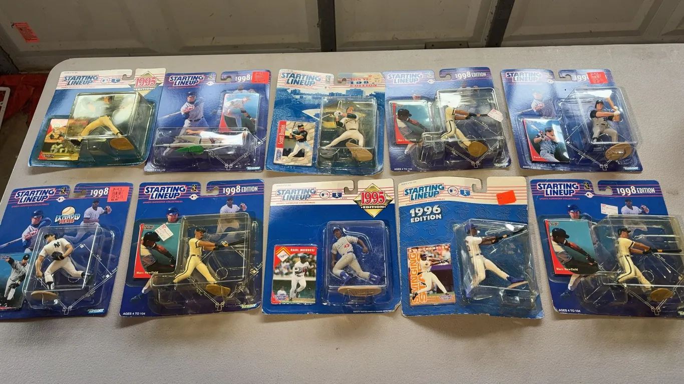 10. Starting Lineup Baseball Figures.