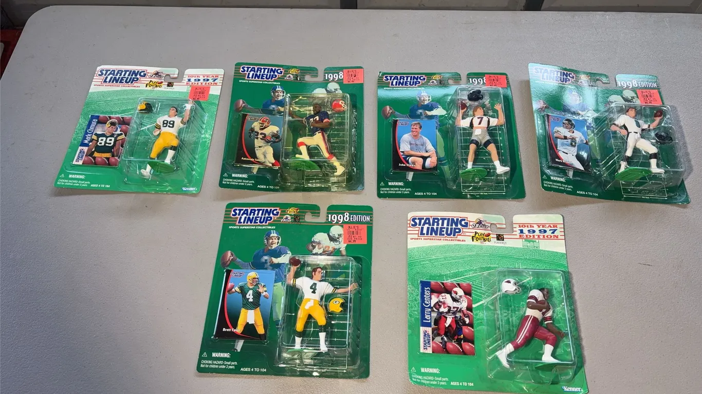 Five Starting Lineup Football Figures