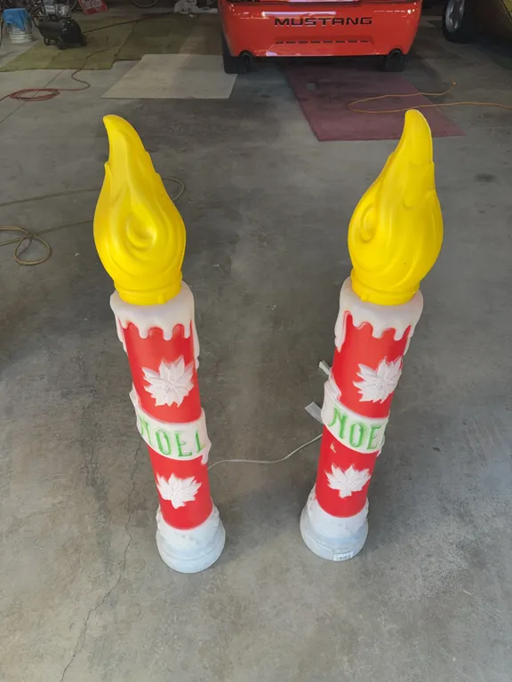 Pair of Indoor Outdoor Christmas Candle Lights