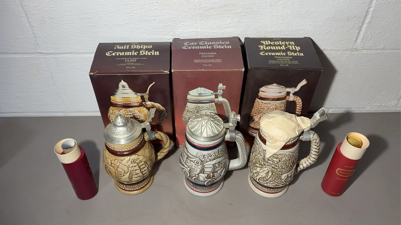 Three Avon Steins