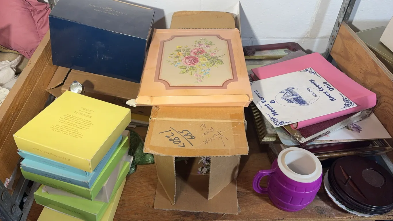 Contents of Two Shelves Avon Items