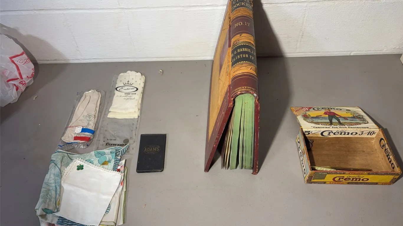 Civil Docket Clinton Township Leather Bound Book Plus More
