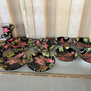 Totally Today Flower Pattern Dish Set Serving For 4