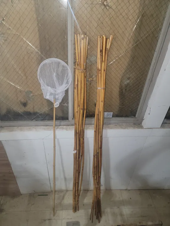 Assorted Bamboo Sticks 63.5" & Butterfly Net 55.5"