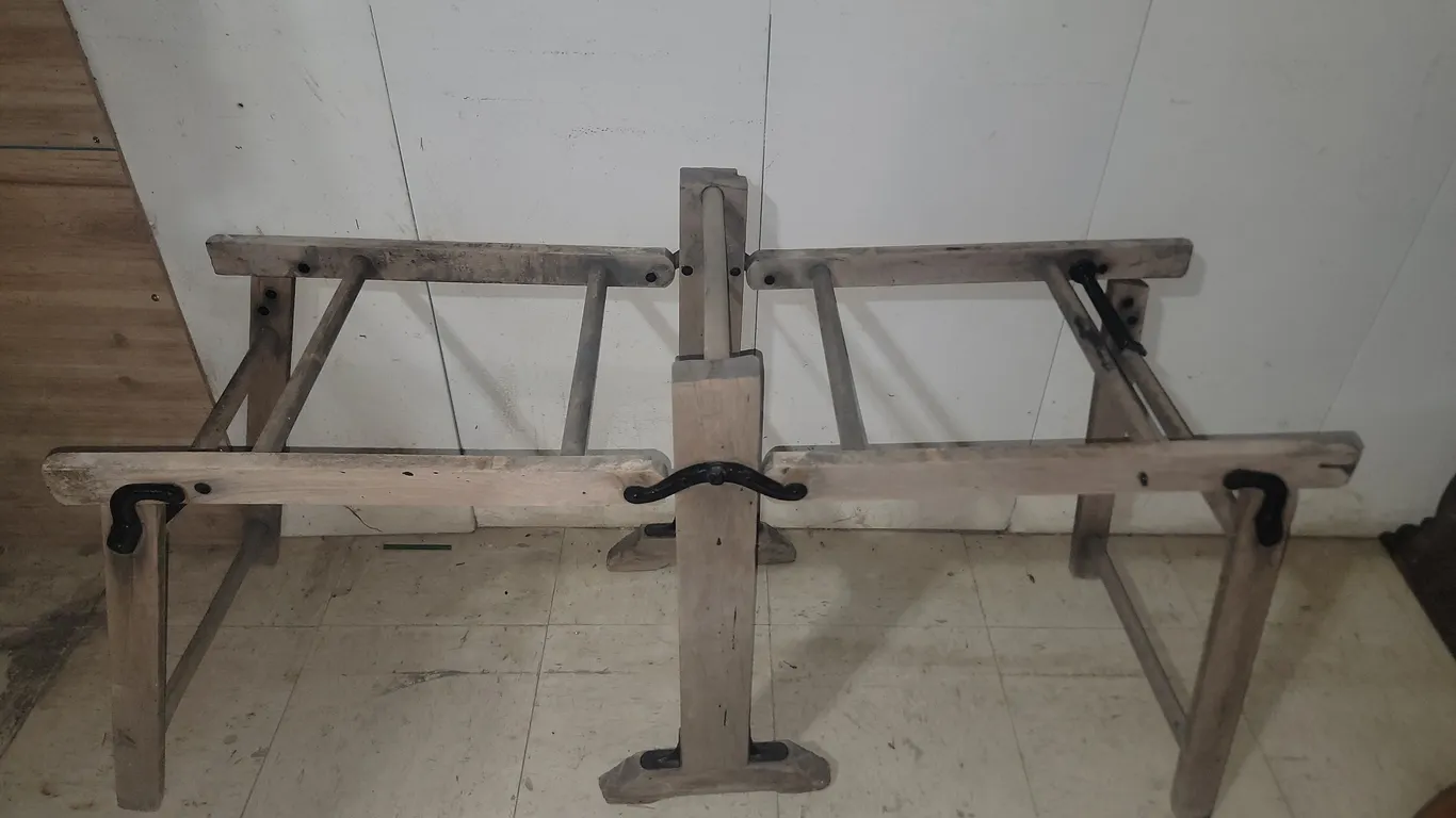 Vintage/Antique Wooden Folding Wash Tub & Ringer Stand 51"X16"X24"