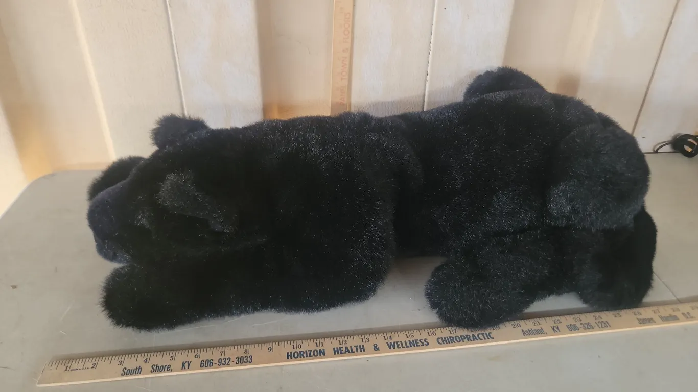 Large Black Panther Plush Animal 30"X18"X7"