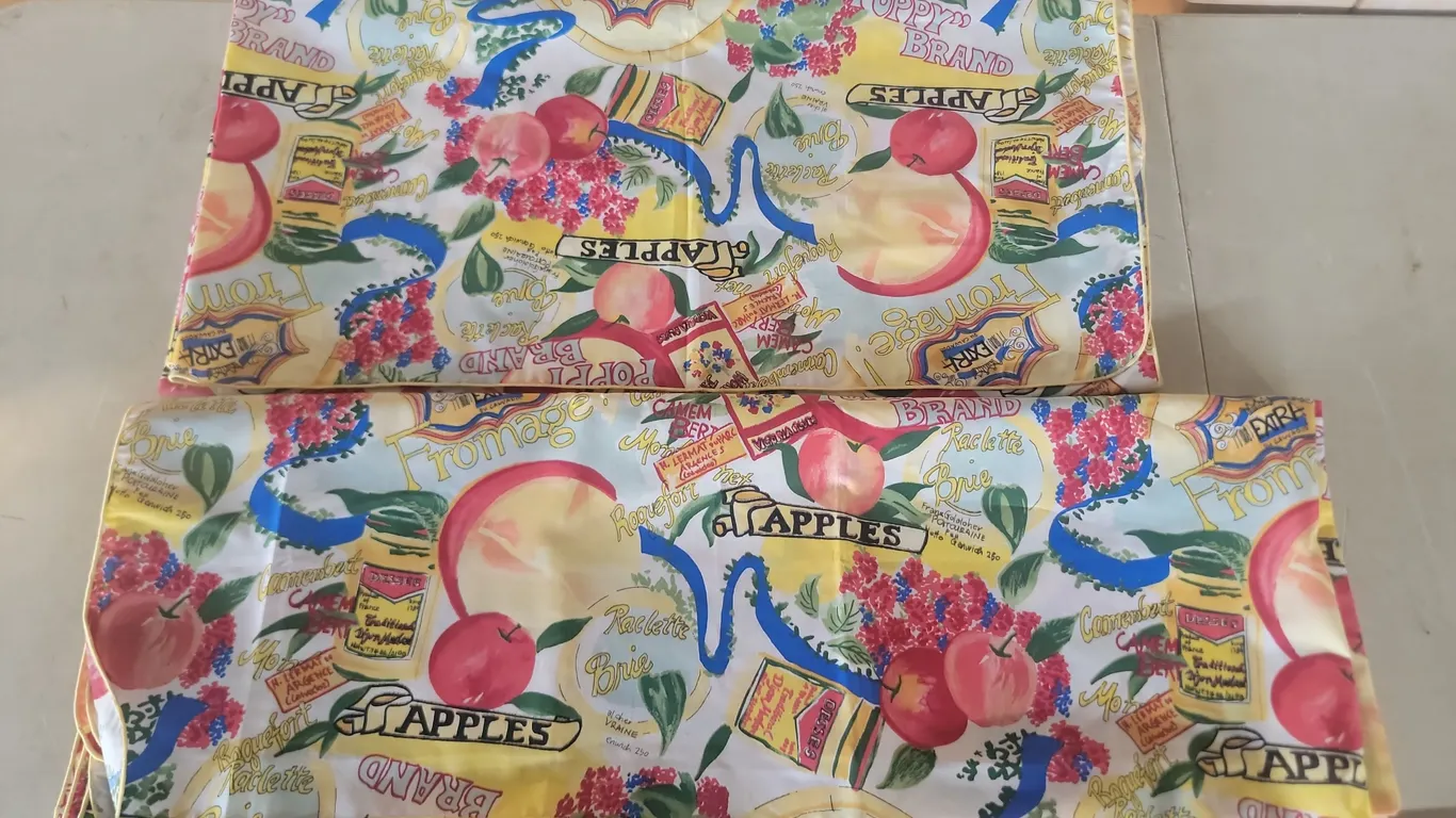 2 Hand Made Table Cloths 87"X59" & 52"X52"
