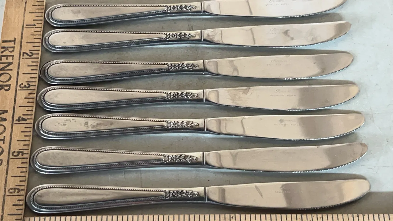 7 Vintage Rogers Stainless Korea Butter Knives