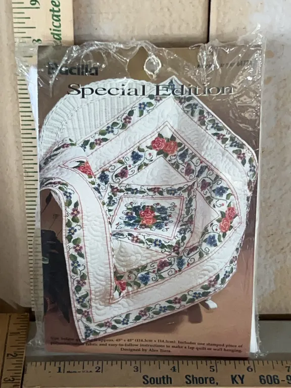 1997 Bucilla Special Edition Quilting Craft 45"X45" Opened, No Thread Included