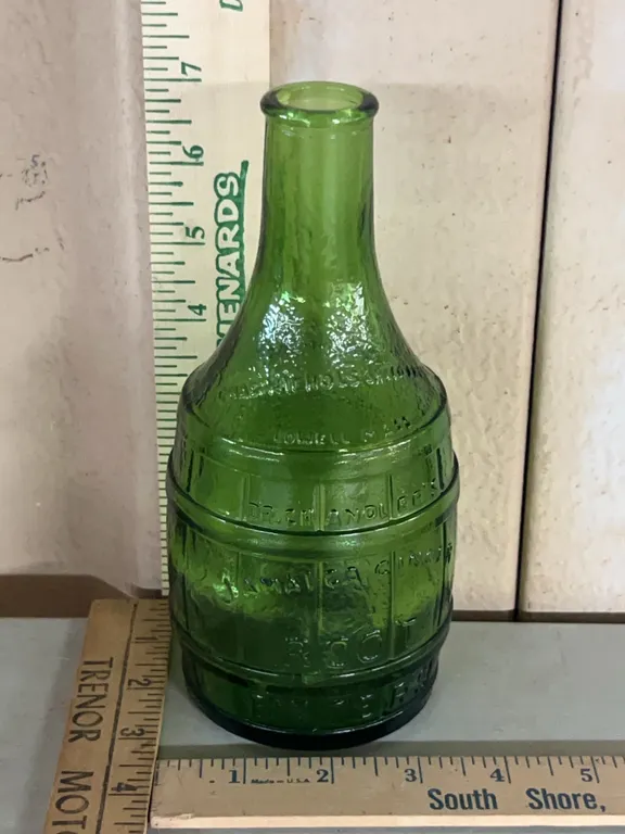 Vintage Dr. Chandler's Jamaica Ginger Root Bitters Green Glass Bottle 3.25"X7.5"