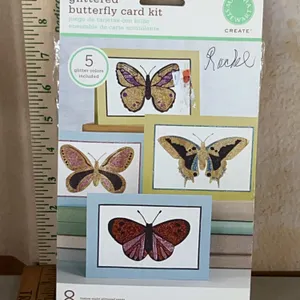 Unopened Glitter Butterfly Card Kit, Makes 8 Cards