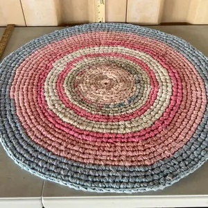 Vintage Round Braided Rug 29"