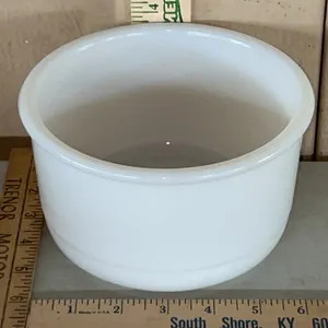 Vintage Milk Glass Mixer Mixing Bowl 6.5"X3.75" Minor Chips