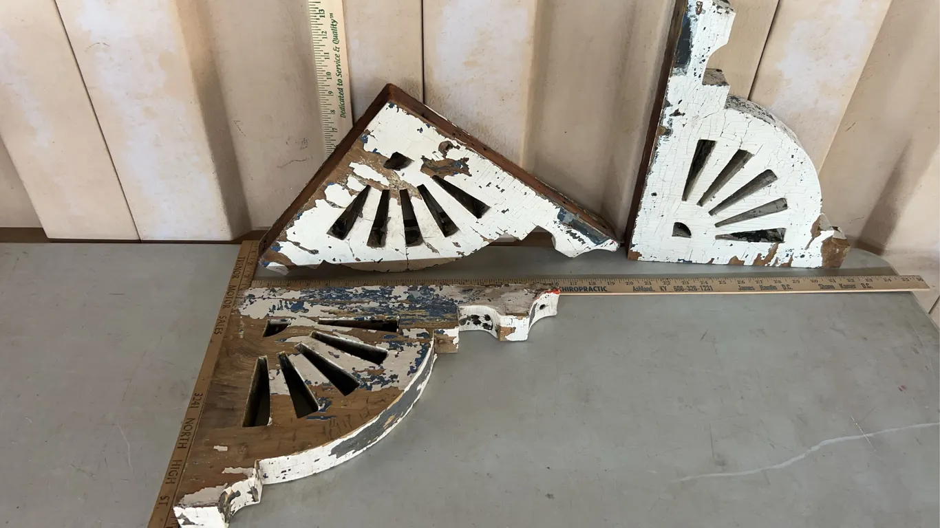 3 Vintage Wood Decorative Corbel Brackets 11.75"X1.75"X15.75"