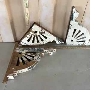 3 Vintage Wood Decorative Corbel Brackets 11.75"X1.75"X15.75"