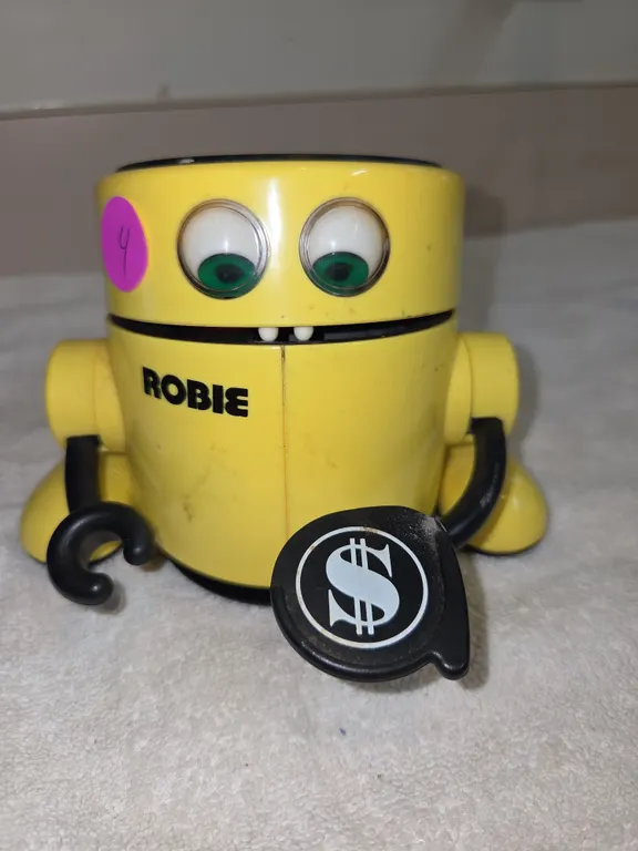 Vintage Robie the Banker electronic coin bank by Radio Shack
