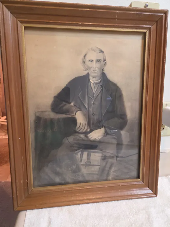 Vintage chalk, art portrait by John BeMiller
