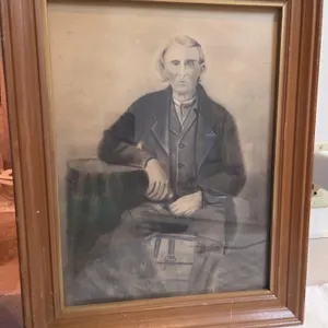 Vintage chalk, art portrait by John BeMiller