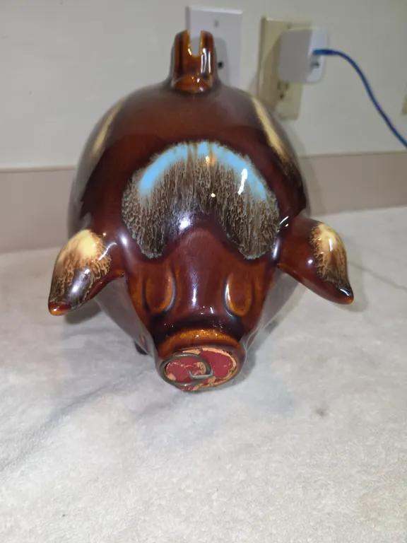 Vintage Hull pottery Corky pig bank